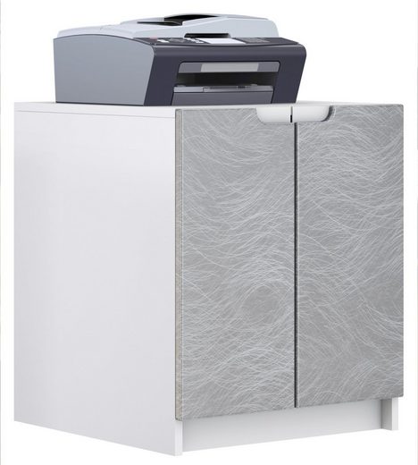 Office Storage Unit "Logan" in White / Fronts in Various Colors