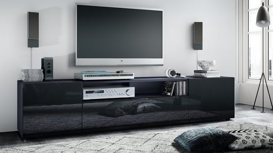 TV Stand Mogan in Black / Various Front Color