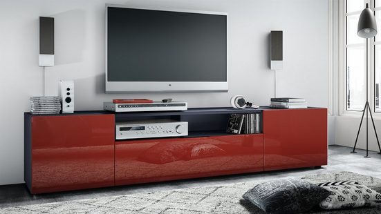 TV Stand Mogan in Black / Various Front Color