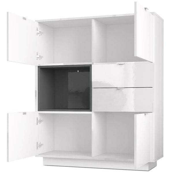 Highboard "Metro" in White High Gloss