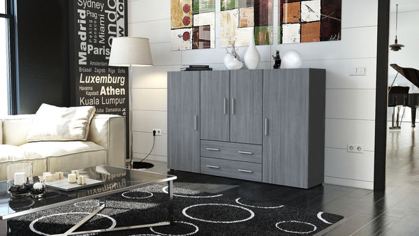 Highboard "Nora" in Black Matt