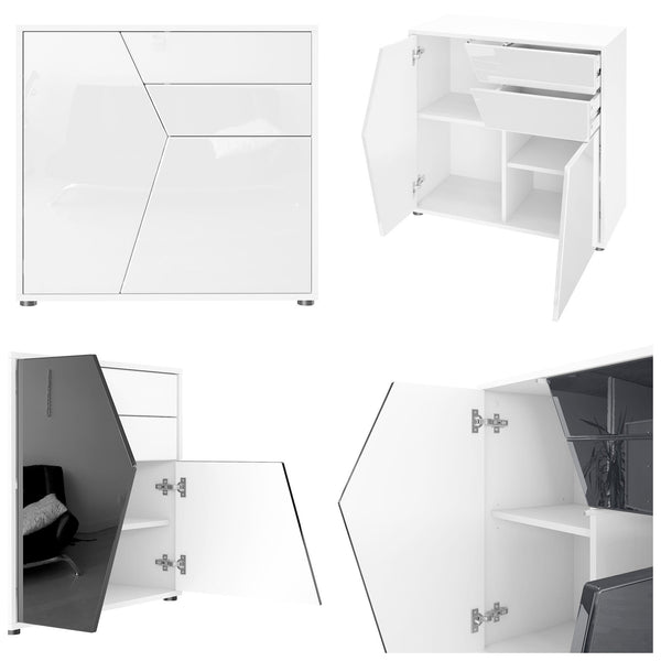 Storage Unit "Benny" - in White / Various Front Colors