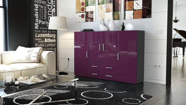 Highboard "Nora" in Black Matt