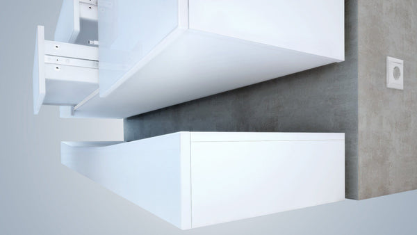 Wall Mounted Sideboard "City" In Black HG