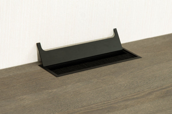 Modern Knotty Oak Wall Unit "Avignon" in Stone Grey Finish