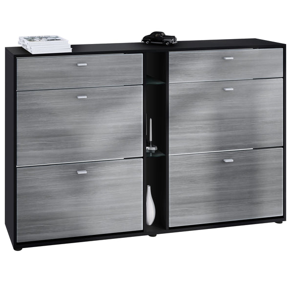 Shoe Cabinet Today in Black with different color Fronts