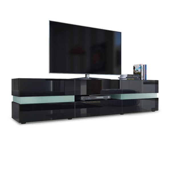 TV Stand "Flow" in Black High Gloss