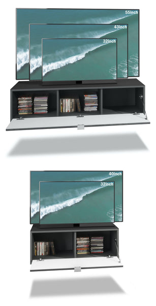 Wall Unit "Lana V1" with Black Body + Various Color Fronts
