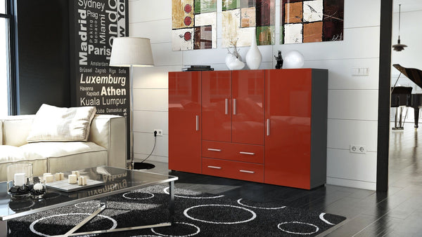 Highboard "Nora" in Black Matt