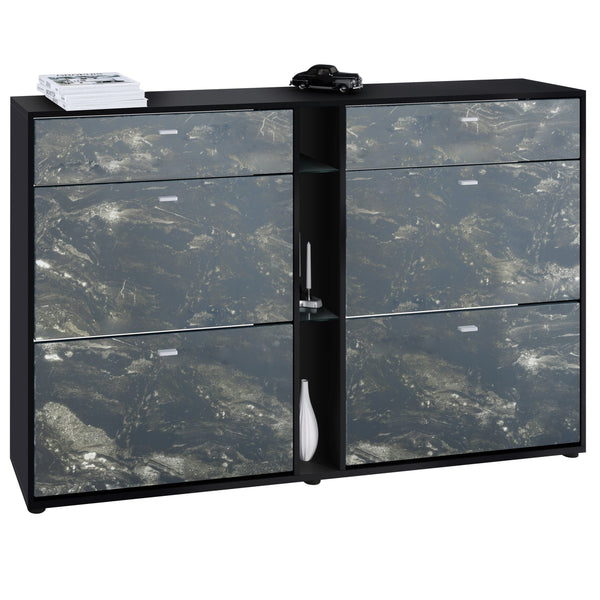Shoe Cabinet Today in Black with different color Fronts