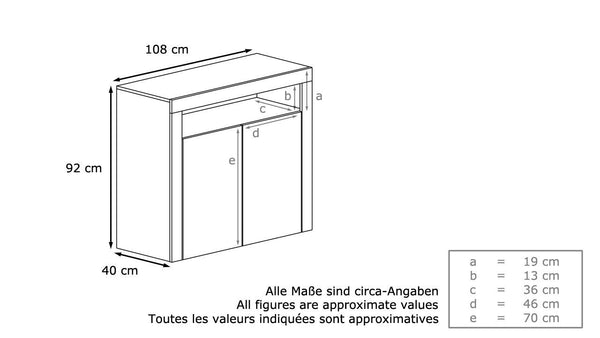 Storage Cabinet Valencia with 3D Doors