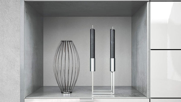 Highboard "Metro V2" in Concrete / White High Gloss