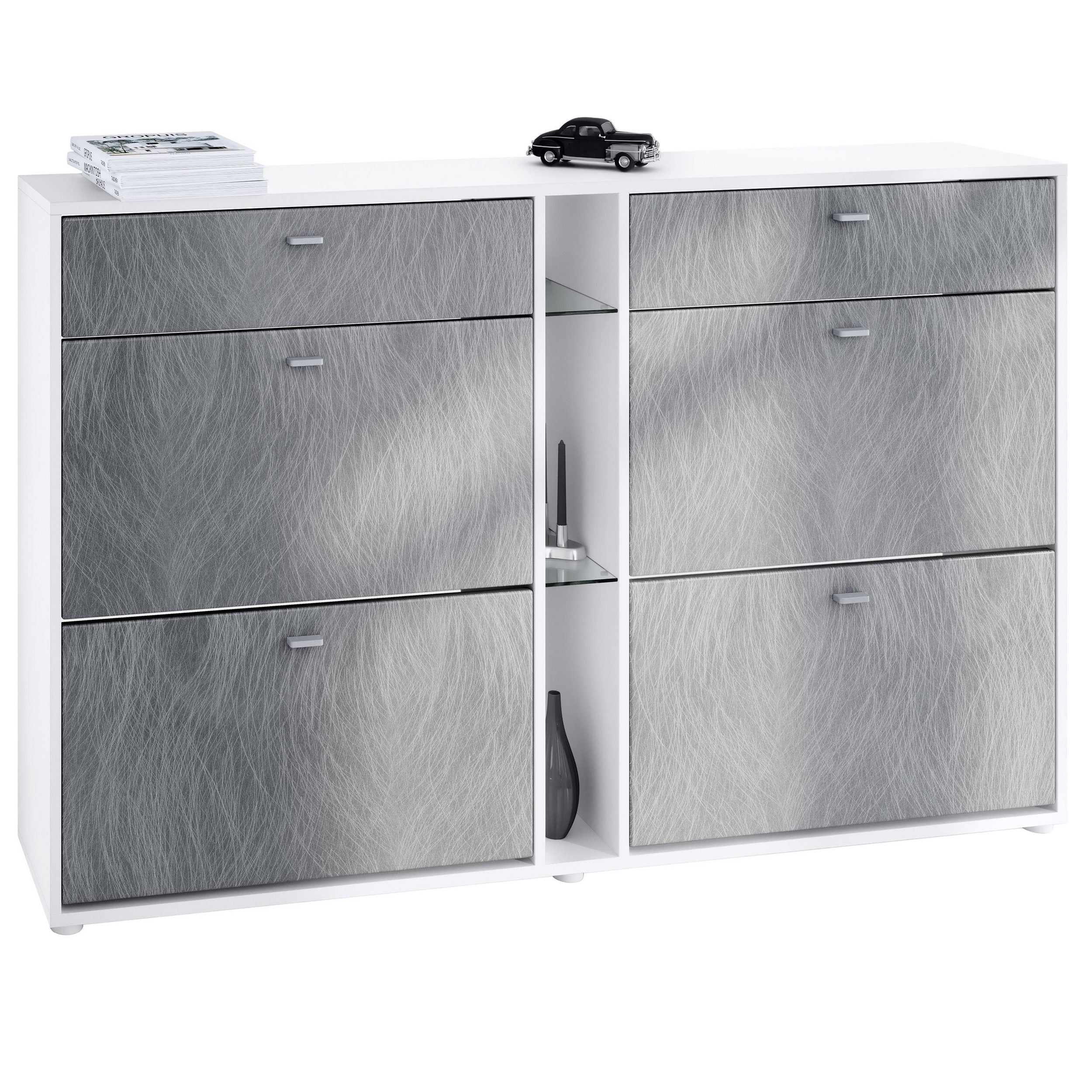 Shoe Cabinet Today in White with different color Fronts – Josy
