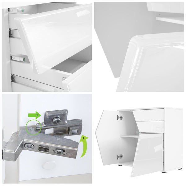 Storage Unit "Benny" - in White / Various Front Colors