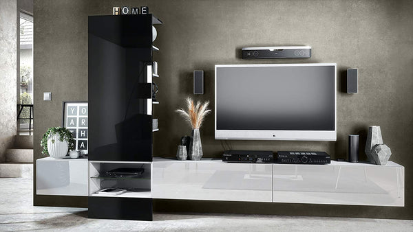 Wall Unit "Manhattan V3" with White Body + Various Colors