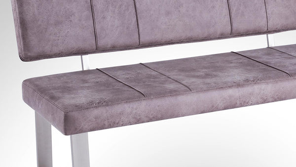 Dining Bench "St. Trieste in Grey Fabric