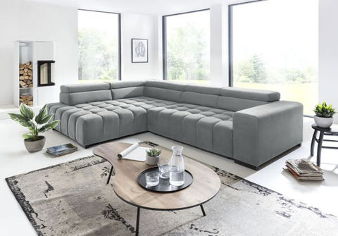 Sectional "Elias" in Fabric + Bed Function