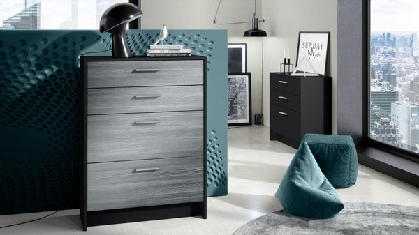 Alvor V2 in Black / Various Drawer Colors