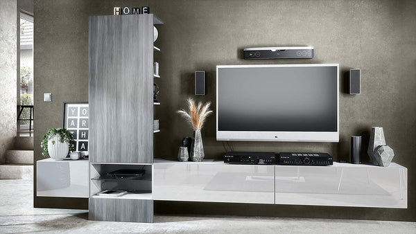 Wall Unit "Manhattan V3" with White Body + Various Colors