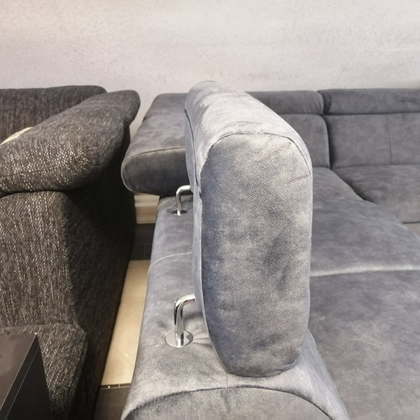 Sectional "Atlas" in Dark Anthrazit + Bed Function