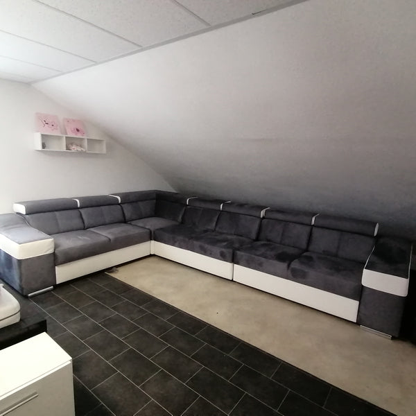 Sectional "Ewa II" in Grey / White
