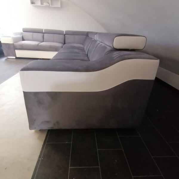 Sectional "Ewa II" in Grey / White
