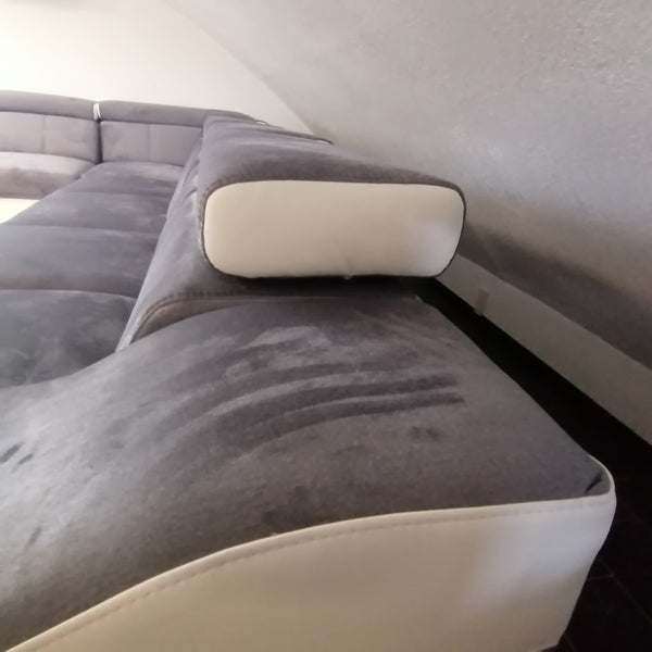 Sectional "Ewa II" in Grey / White