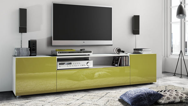 TV Stand Mogan in White / Various Front Color