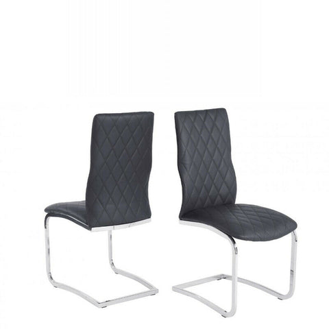 Dining Chair Moritz in Grey PU Leather