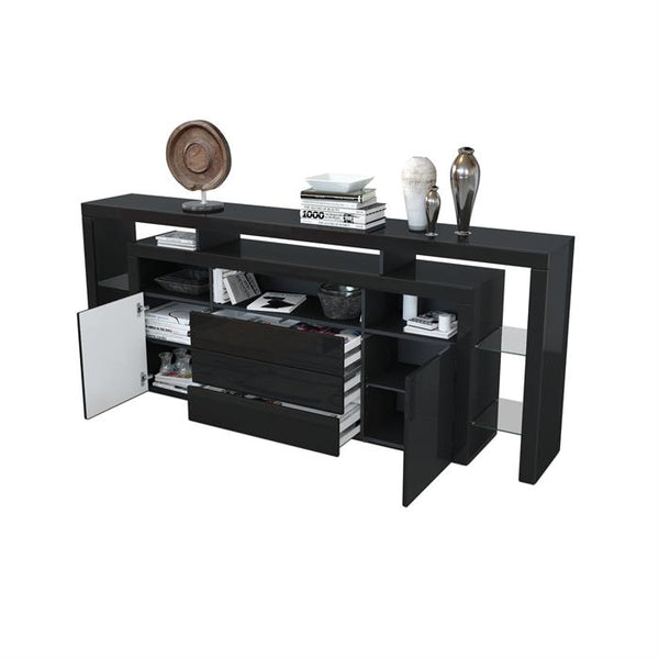 Sideboard Rosario - Black High Gloss / Black High Gloss
