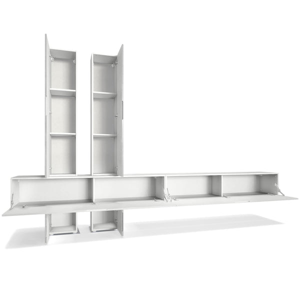 Wall Unit Moja with White Body + Various Color Fronts