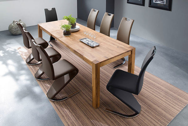 Dining Table "Peter" in Wild Oak - Oiled - Extendable