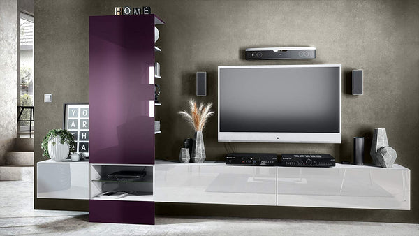 Wall Unit "Manhattan V3" with White Body + Various Colors