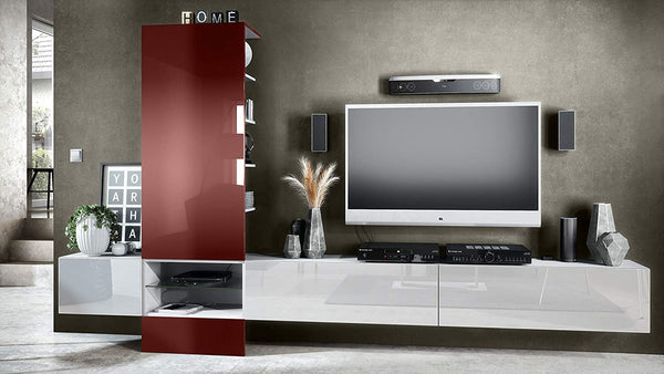 Wall Unit "Manhattan V3" with White Body + Various Colors