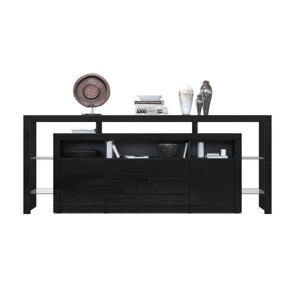 Sideboard Rosario - Black High Gloss / Black High Gloss