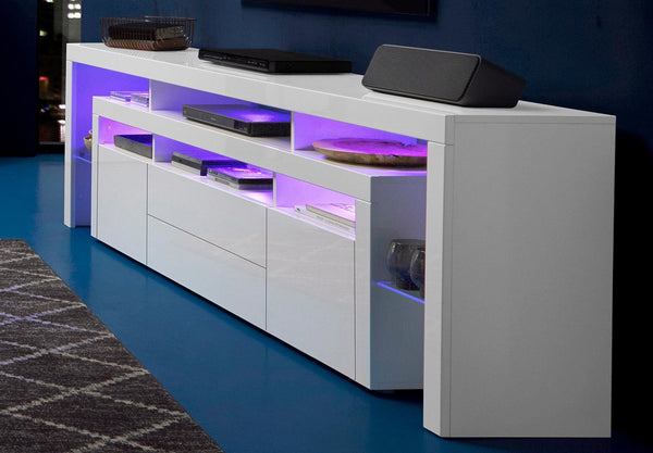 TV Stand Rosario - White High Gloss / White High Gloss