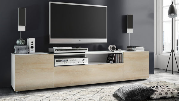 TV Stand Mogan in White / Various Front Color