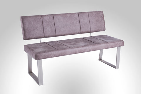 Dining Bench "St. Trieste in Grey Fabric