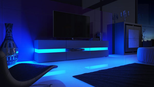 TV Stand "Flow" in White High Gloss
