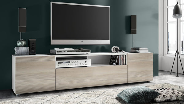 TV Stand Mogan in White / Various Front Color
