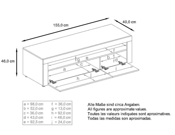 TV Stand Valencia - 3D Doors