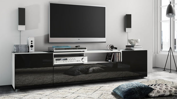 TV Stand Mogan in White / Various Front Color