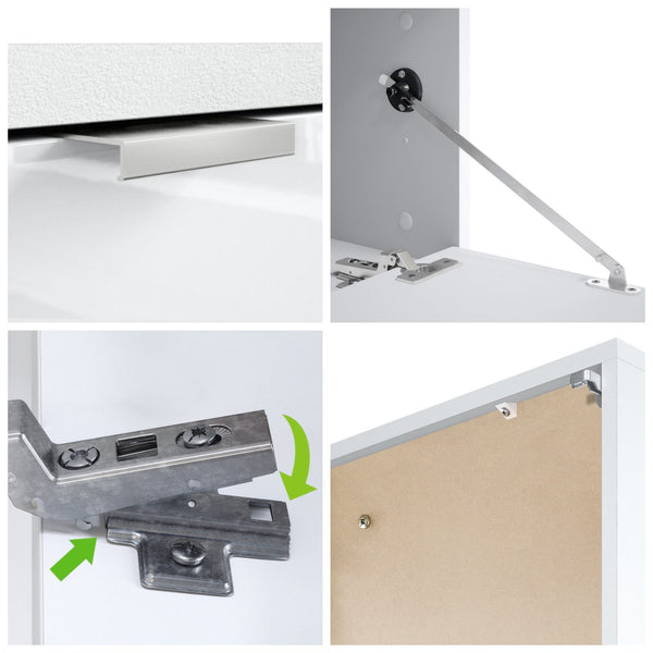 Wall Unit "Lana V1" with White Body + Various Color Fronts