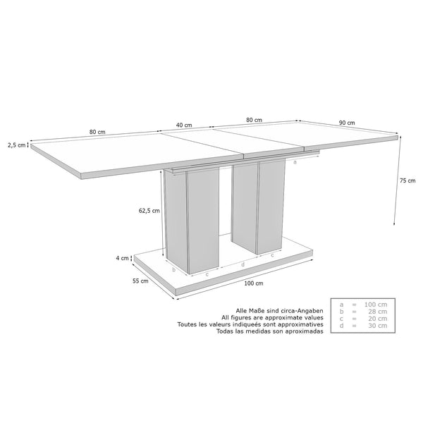 Dining Table "Nadine" in White