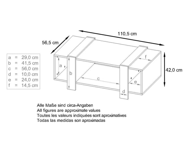 Coffee Table "Ida" in Various Colors