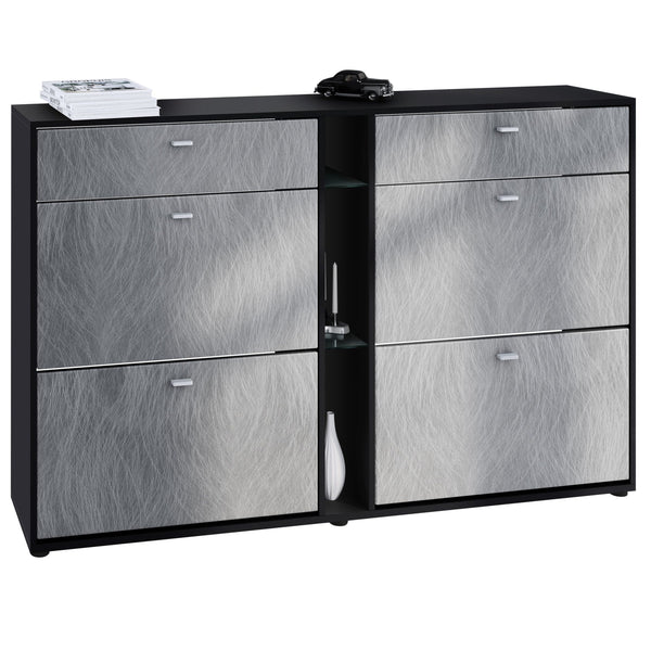 Shoe Cabinet Today in Black with different color Fronts