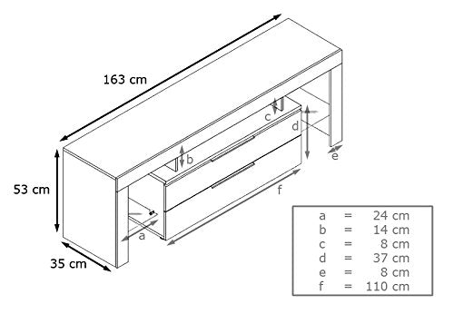 TV Stand Lima Nova - White High Gloss / White High Gloss