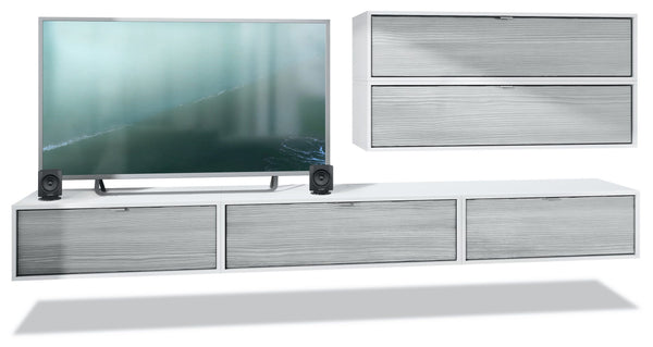 Wall Unit "Lana V3" with White Body + Various Color Fronts