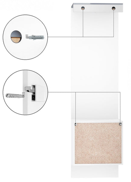 OPEN BOX - Wardrobe Carlton in Wood Colors