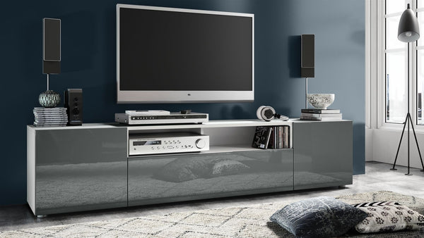 TV Stand Mogan in White / Various Front Color